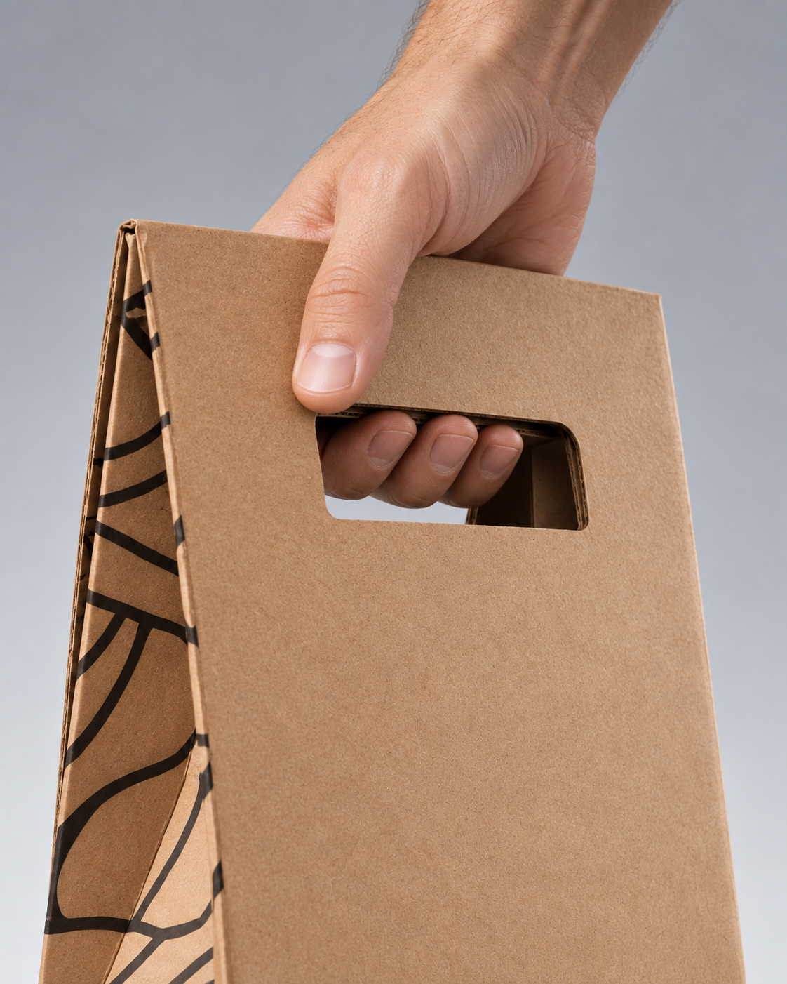 Two-Bottle Wine Gift Box — A Kraft Carrier Designed to Show the Label