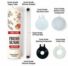 Custom Sushi Push-Up Tube Packaging