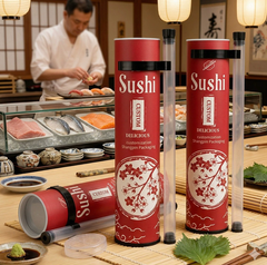 Custom Sushi Push-Up Tube Packaging