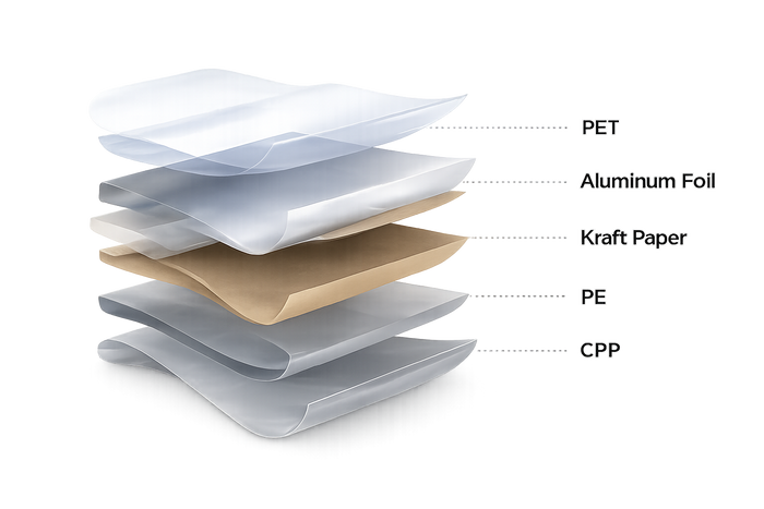 Packaging material structure