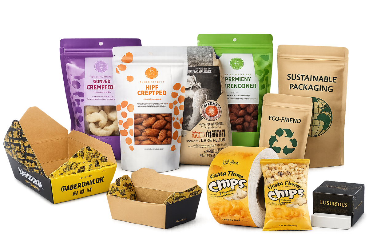 Custom food packaging pouches